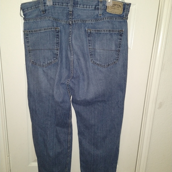 Levis Strauss Signature Relaxed Blue Denim Jeans Men's sz 40x30. - Picture 2 of 7